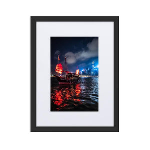 AQUALUNA Posters 12in x 18in (30cm x 45cm) / Europe only - Black frame with mat - Thibault Abraham