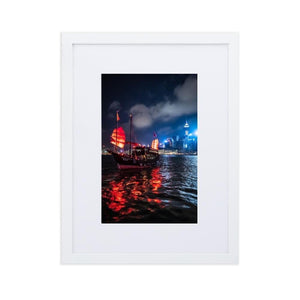 AQUALUNA Posters 12in x 18in (30cm x 45cm) / Europe only - White frame with mat - Thibault Abraham