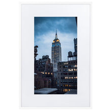 Upload image to gallery, EMPIRE STATE Posters 24in x 36in (61cm x 91cm) / Europe only - White framed with mat - Thibault Abraham