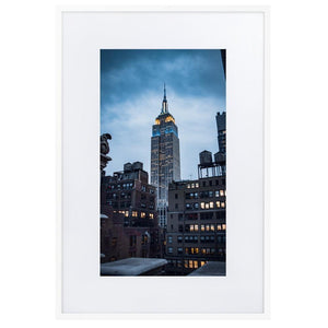 EMPIRE STATE Posters 24in x 36in (61cm x 91cm) / Europe only - White framed with mat - Thibault Abraham