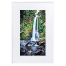 Upload image to gallery, GITGIT WATERFALL Posters 24in x 36in (61cm x 91cm) / Europe only - White framed with mat - Thibault Abraham