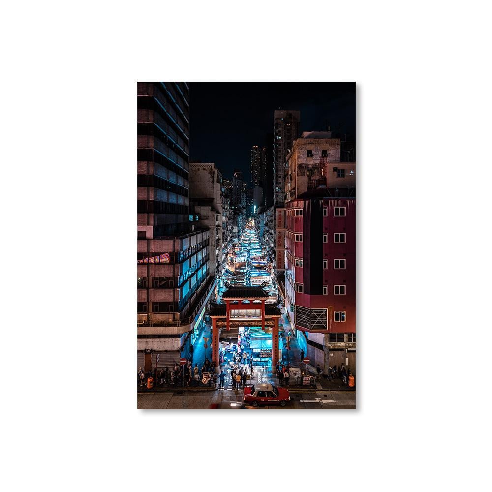 TEMPLE STREET NIGHT MARKET Affiches 12in x 18in (30cm x 45cm) / Non encadré - Thibault Abraham